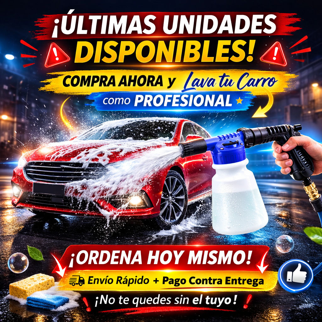 🔥 La forma más fácil de lavar tu carro, pistola espumadora para autos.