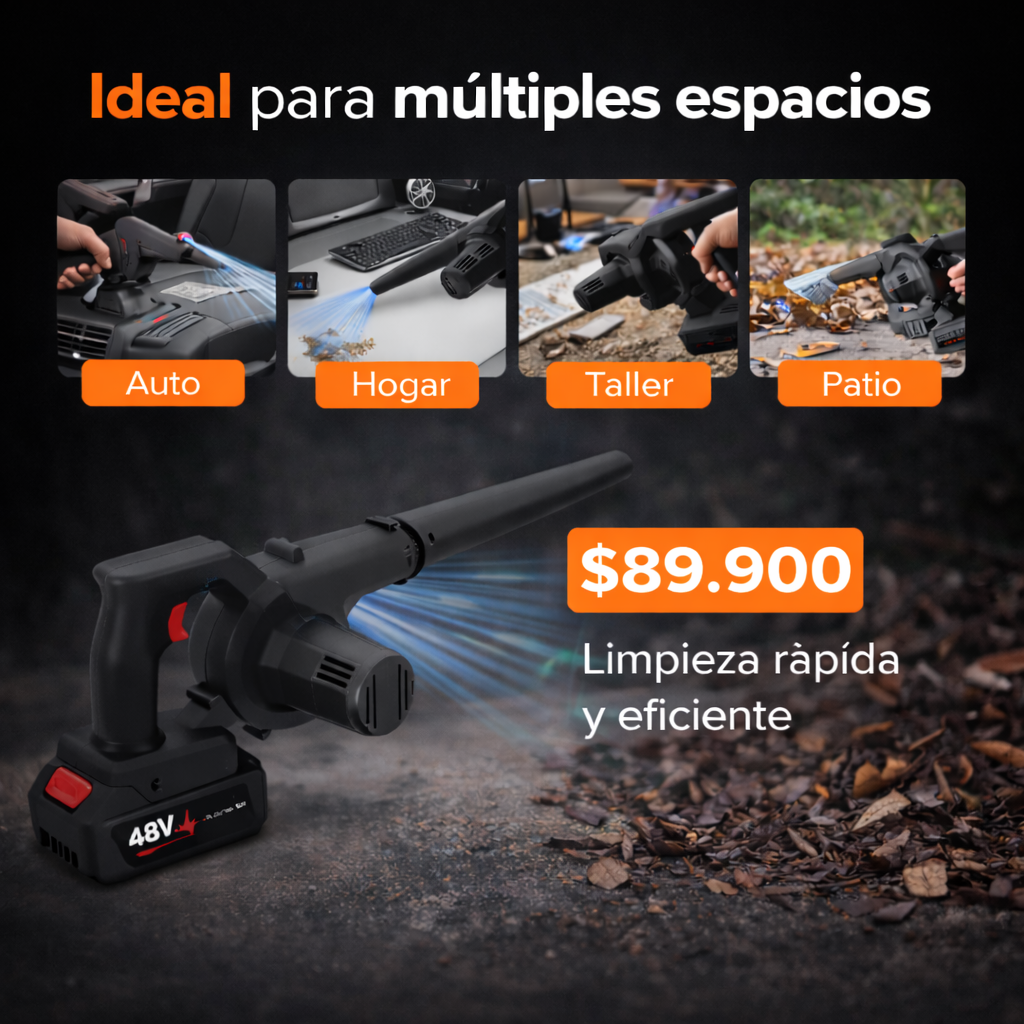 El aliado perfecto para limpiar rápido, Ideal para hogar, auto y taller