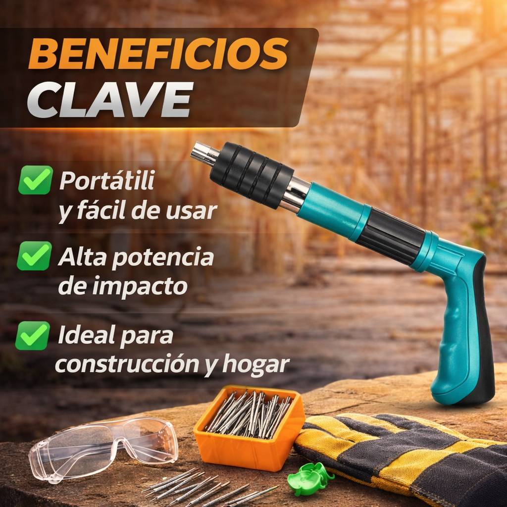 OLVIDA EL TALADRO PARA SIEMPRE – Pistola De Clavos Caja Grande