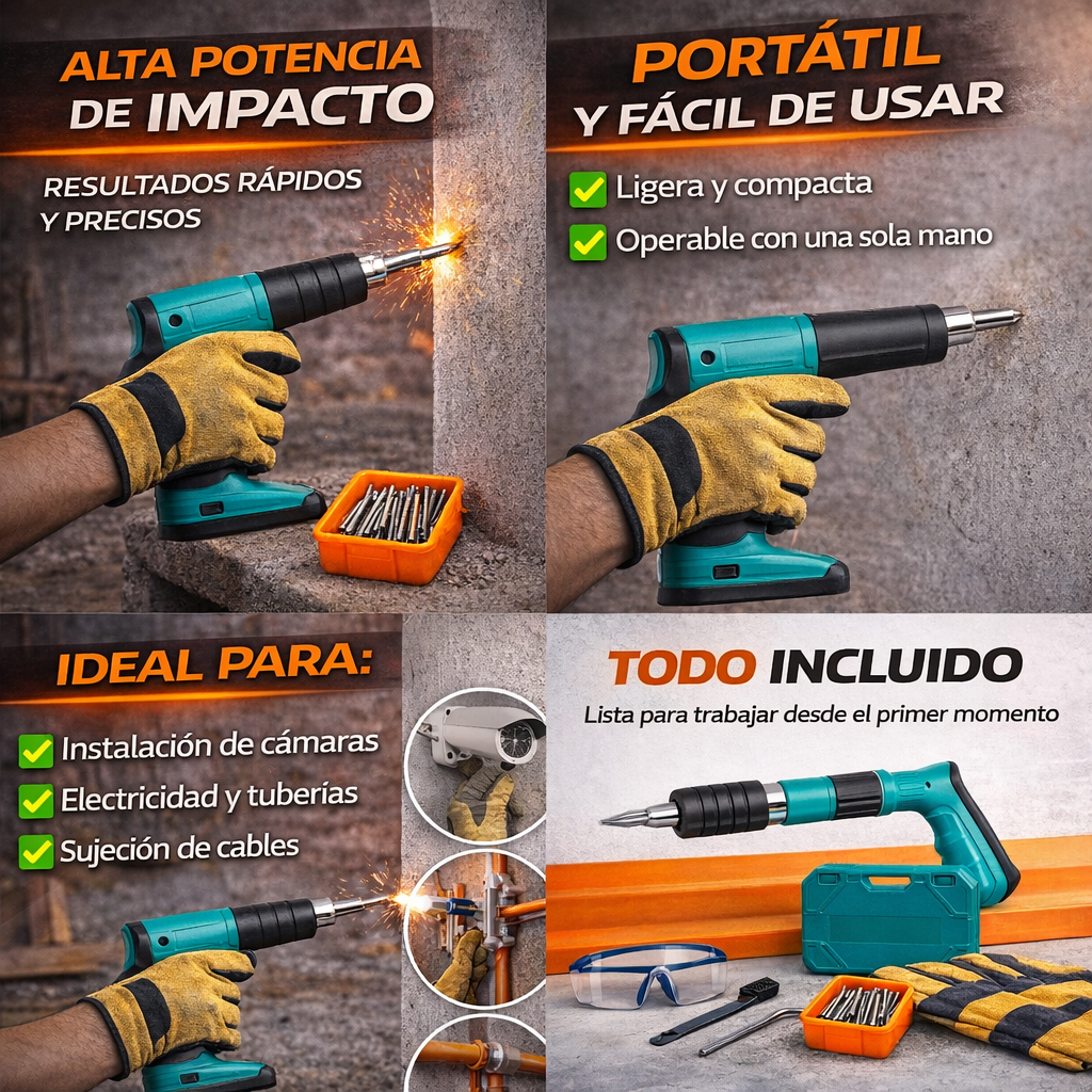 OLVIDA EL TALADRO PARA SIEMPRE – Pistola De Clavos Caja Grande