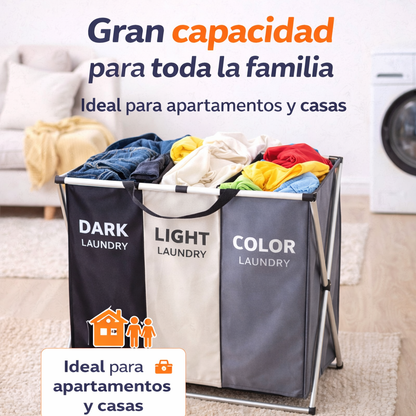 ❌ Evita manchas en tu ropa, 🧺 ¡Organiza tu lavandería! Canasto Ropa Sucia X 3