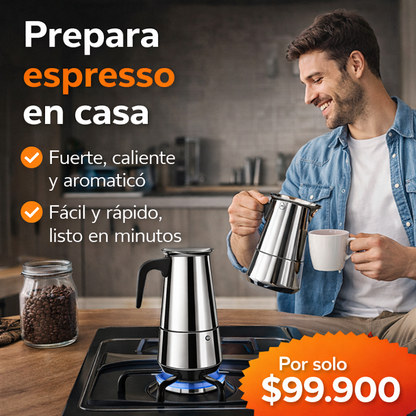 Haz tu café como un experto, diseño clásico, sabor auténtico