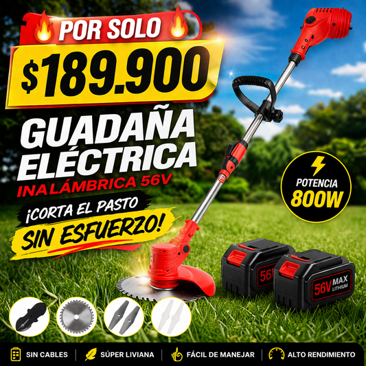 ¡Transforma tu jardín en minutos sin esfuerzo y con resultados profesionales! 🌿⚡ | Guadaña Eléctrica Inalámbrica 56V