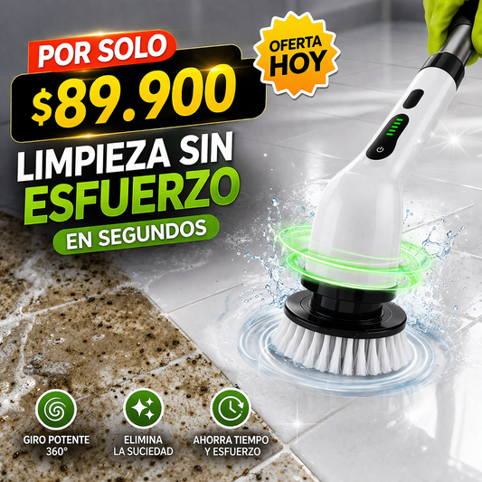 😩 ¿Cansado de tallar por horas? ⚡ Limpia sin esfuerzo en segundos. Cepillo Eléctrico Limpieza Giratorio 9 En 1