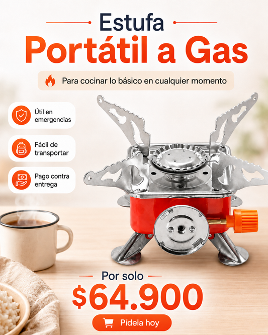 Una estufa portátil para preparar lo básico cuando más se necesita. Por solo $64.900 · Ideal para kits de ayuda y emergencia