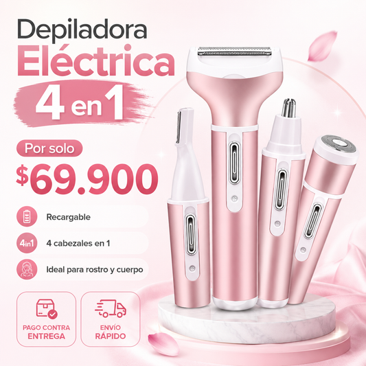 Piel suave en minutos con tu Depiladora 4 en 1