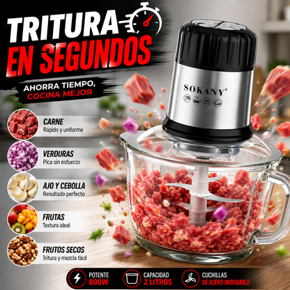 🔥 TRITURA, PICA Y MEZCLA EN SEGUNDOS ⚡ PROCESADOR DE ALIMENTOS MULTIFUNCIONAL SOKANY