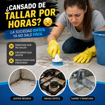 😩 ¿Cansado de tallar por horas? ⚡ Limpia sin esfuerzo en segundos. Cepillo Eléctrico Limpieza Giratorio 9 En 1