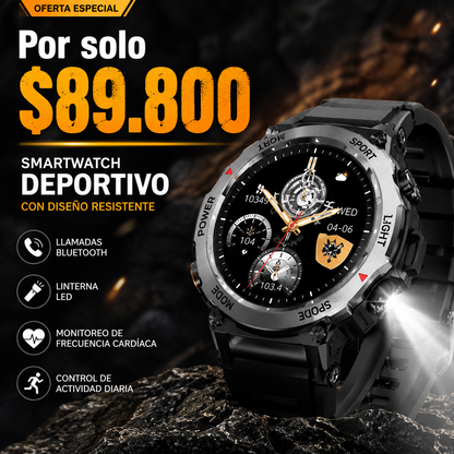 Diseño resistente, actitud imparable — Reloj  Deportivo Outdoor GT60 con Linterna LED