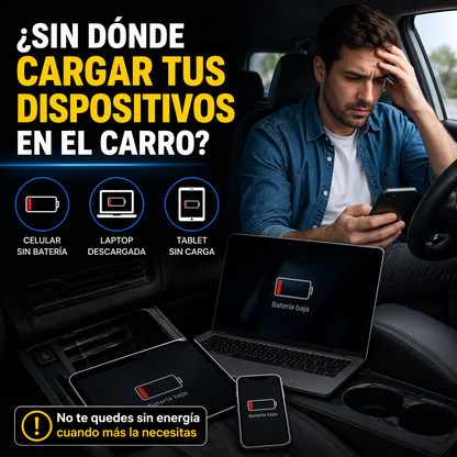 🔥 ¿Sin batería en el carro? Carga TODOS tus dispositivos donde sea con el Inversor de Corriente