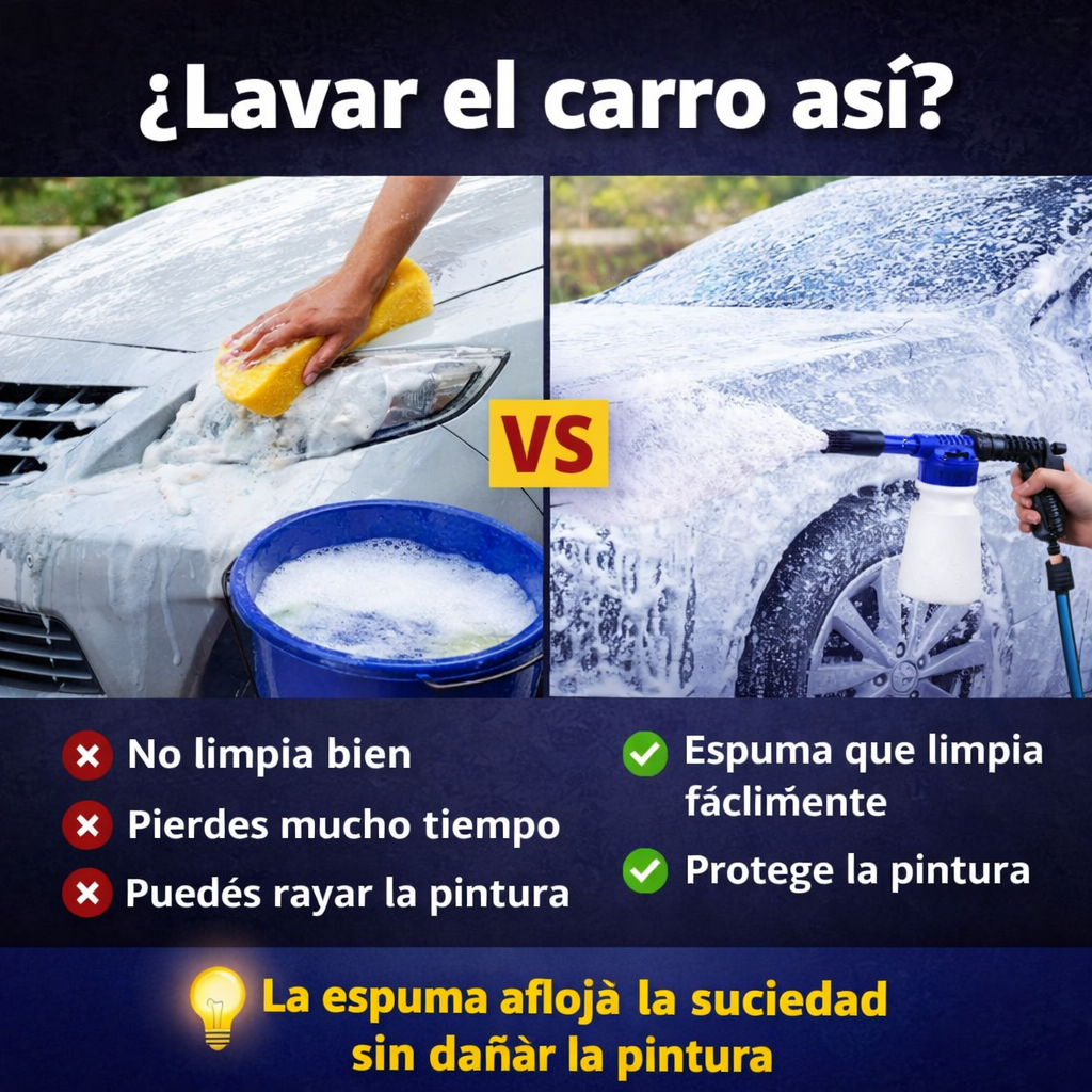 🔥 La forma más fácil de lavar tu carro, pistola espumadora para autos.