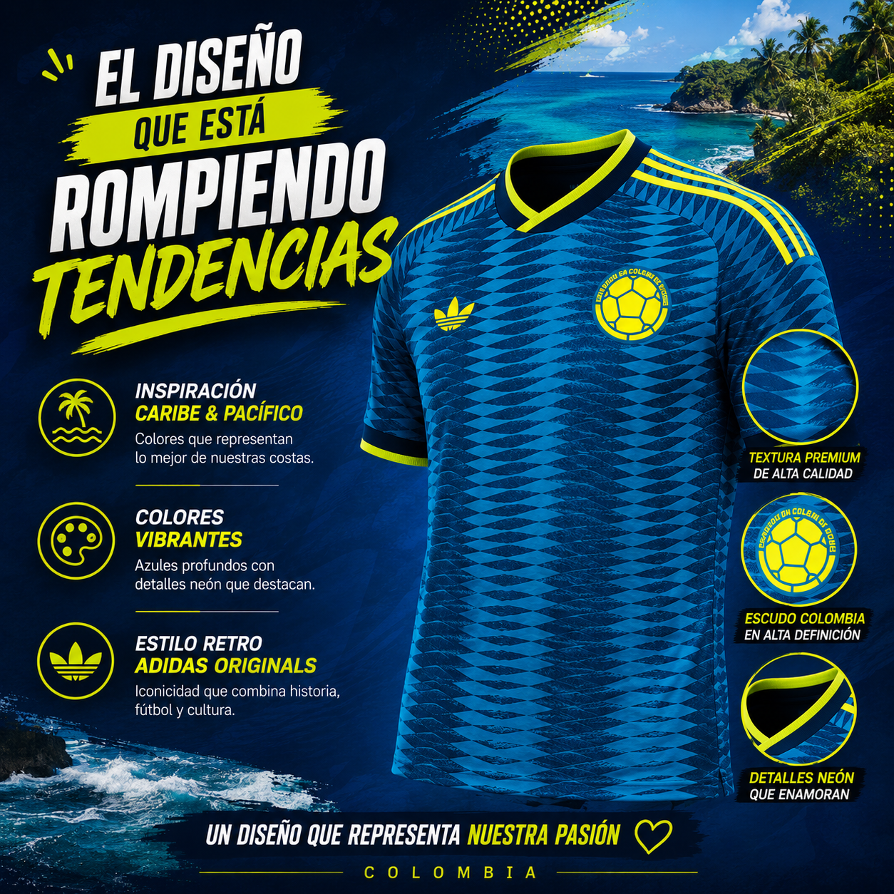 CAMISETA COLOMBIA 2026 CO🔥 La nueva piel que está rompiendo tendencias ⚡
