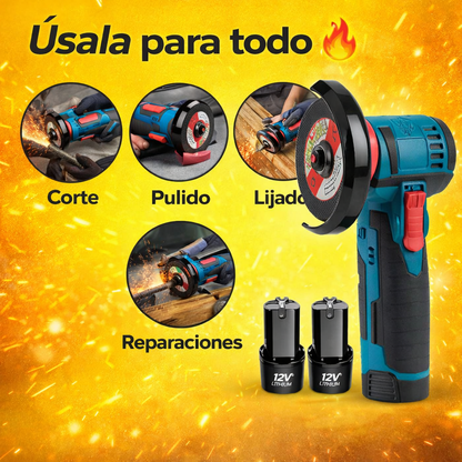¡La herramienta que lo hace TODO sin cables!, Mini Pulidora Angular Inalambrica