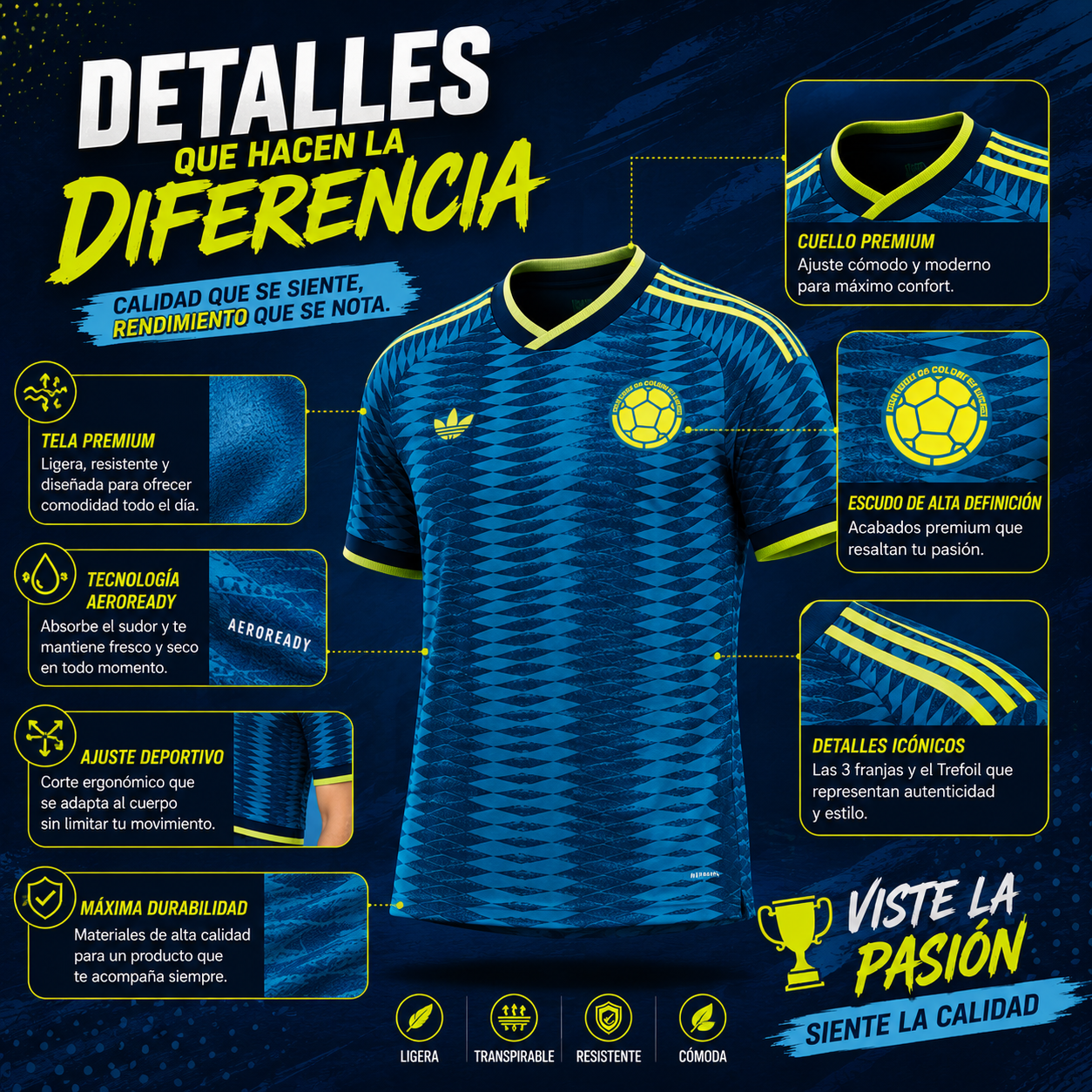 CAMISETA COLOMBIA 2026 CO🔥 La nueva piel que está rompiendo tendencias ⚡