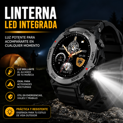 Diseño resistente, actitud imparable — Reloj  Deportivo Outdoor GT60 con Linterna LED