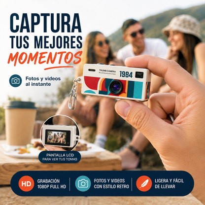 📸 Mini tamaño. Grandes momentos. Captura fotos y videos con un estilo retro único.
