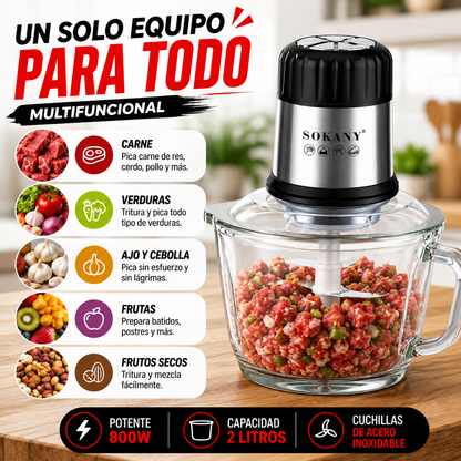 🔥 TRITURA, PICA Y MEZCLA EN SEGUNDOS ⚡ PROCESADOR DE ALIMENTOS MULTIFUNCIONAL SOKANY