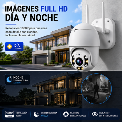 Vigila tu hogar desde cualquier lugar! Control total con giro de 360°.