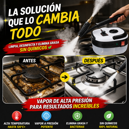 ¡Deja todo como nuevo en minutos con el Limpiador de Vapor de Alta Presión!