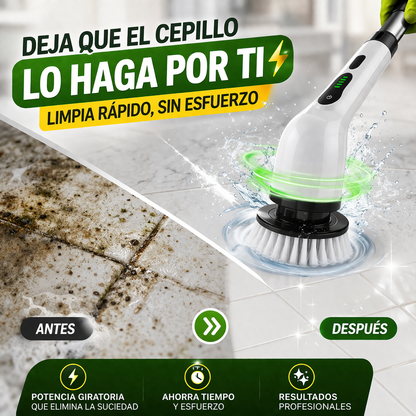 😩 ¿Cansado de tallar por horas? ⚡ Limpia sin esfuerzo en segundos. Cepillo Eléctrico Limpieza Giratorio 9 En 1