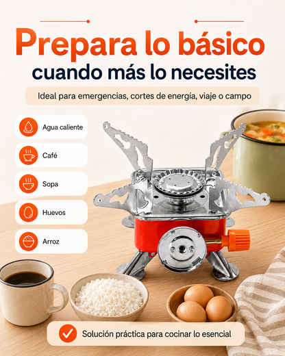 Una estufa portátil para preparar lo básico cuando más se necesita. Por solo $64.900 · Ideal para kits de ayuda y emergencia