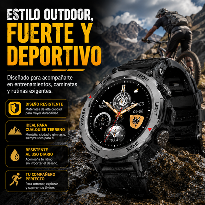 Diseño resistente, actitud imparable — Reloj  Deportivo Outdoor GT60 con Linterna LED