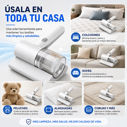 🛏️ ELIMINA POLVO Y ÁCAROS DE TU COLCHÓN ✨ Limpieza profunda para un descanso más saludable