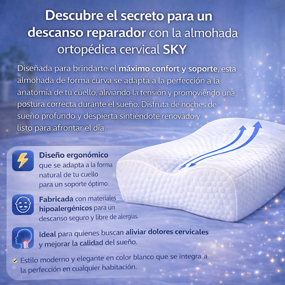 ¿Te levantas cansado y con dolor de cuello todos los días? Empieza a descansar como tu cuerpo lo necesita con la Almohada Ortopédica Cervical