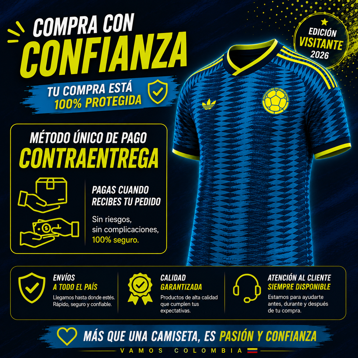 CAMISETA COLOMBIA 2026 CO🔥 La nueva piel que está rompiendo tendencias ⚡