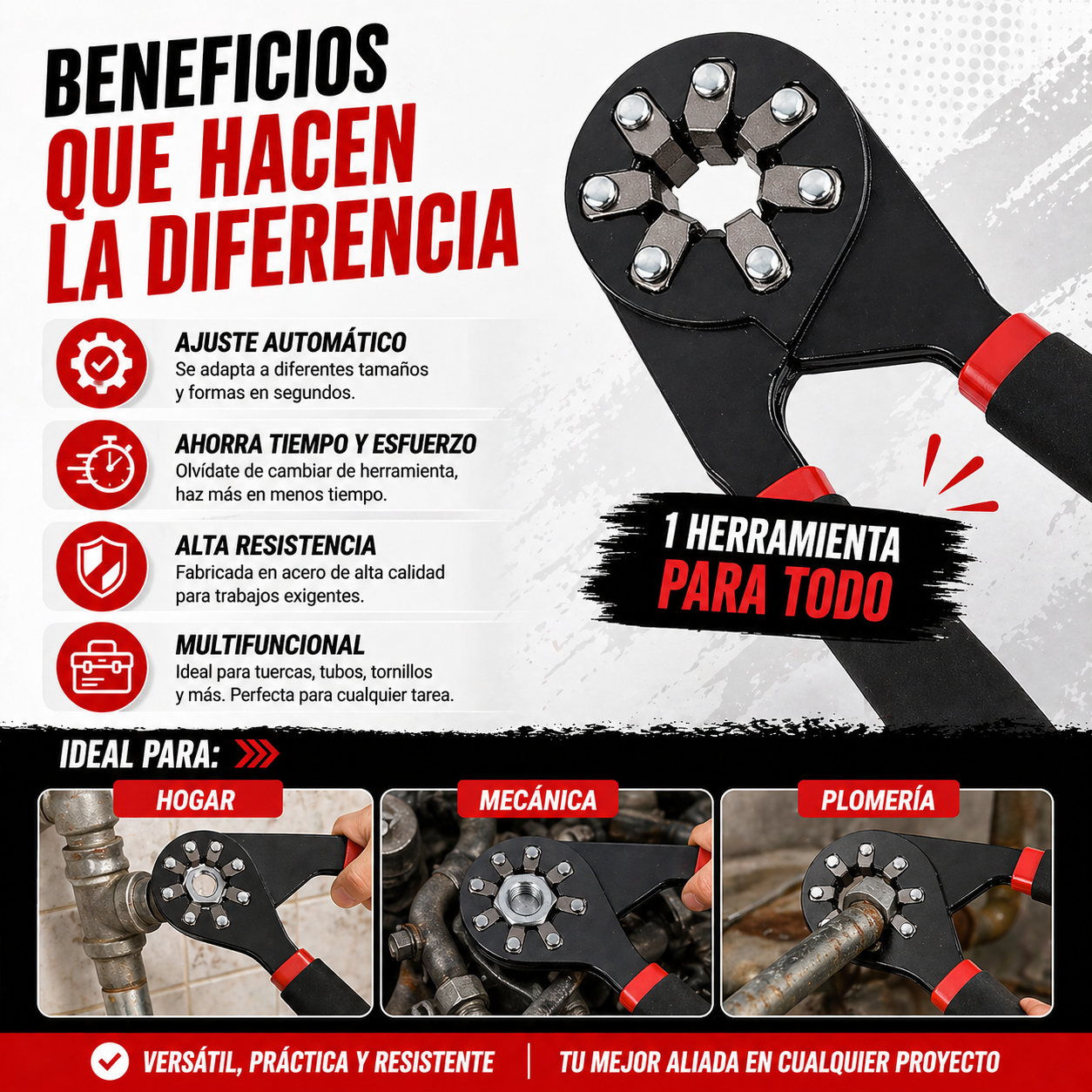 Una sola herramienta para todo: Llave Mágica Multifuncional