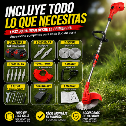 ¡Transforma tu jardín en minutos sin esfuerzo y con resultados profesionales! 🌿⚡ | Guadaña Eléctrica Inalámbrica 56V