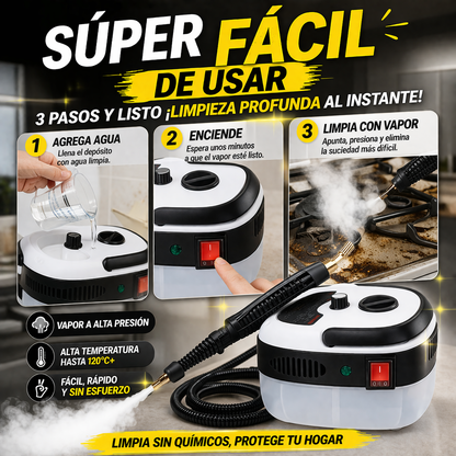 ¡Deja todo como nuevo en minutos con el Limpiador de Vapor de Alta Presión!