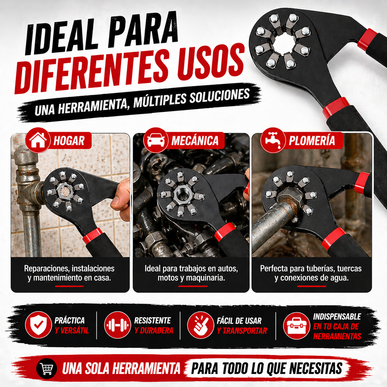 Una sola herramienta para todo: Llave Mágica Multifuncional