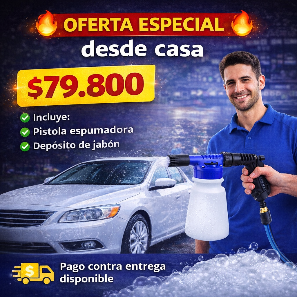 🔥 La forma más fácil de lavar tu carro, pistola espumadora para autos.