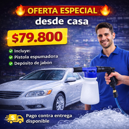 🔥 La forma más fácil de lavar tu carro, pistola espumadora para autos.
