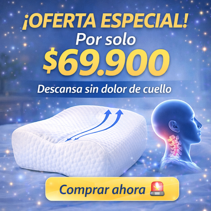 ¿Te levantas cansado y con dolor de cuello todos los días? Empieza a descansar como tu cuerpo lo necesita con la Almohada Ortopédica Cervical