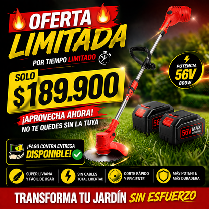 ¡Transforma tu jardín en minutos sin esfuerzo y con resultados profesionales! 🌿⚡ | Guadaña Eléctrica Inalámbrica 56V
