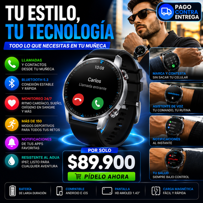 🔥 El Smartwatch Que Lo Tiene Todo, Tecnología Premium En Tu Muñeca
