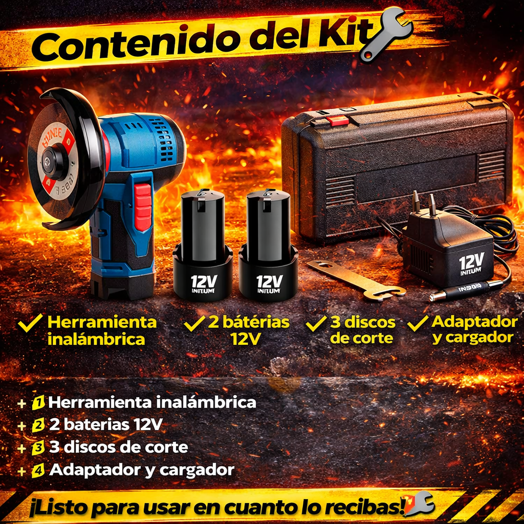 ¡La herramienta que lo hace TODO sin cables!, Mini Pulidora Angular Inalambrica